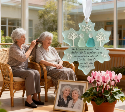 🌊Schneeflocken-förmige Meerglas-Freundschaftsdeko ❄️✨ Geformt von der Natur & handgefertigt!💝