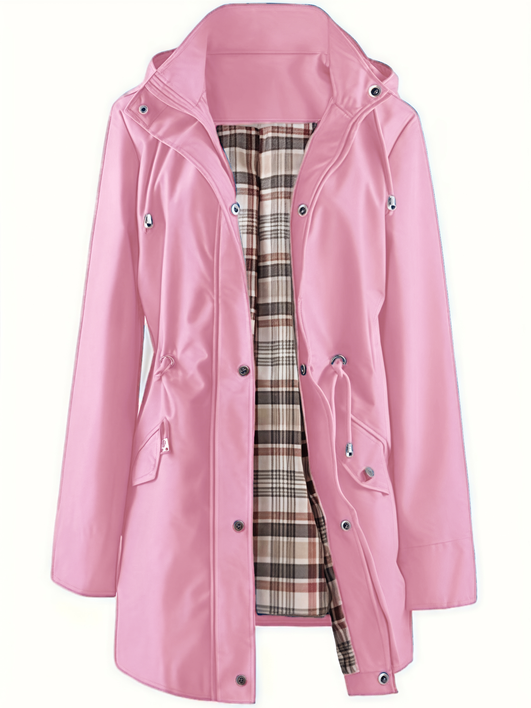 ⏳LAST DAY SALE 60% OFF !!📢🌧️💧Ultimate Plaid Waterproof Jacket for Women🍃Unleash Style and Durability in Any Storm!