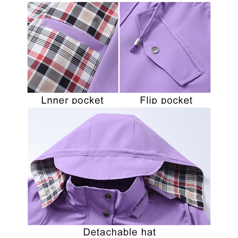 ⏳LAST DAY SALE 60% OFF !!📢🌧️💧Ultimate Plaid Waterproof Jacket for Women🍃Unleash Style and Durability in Any Storm!