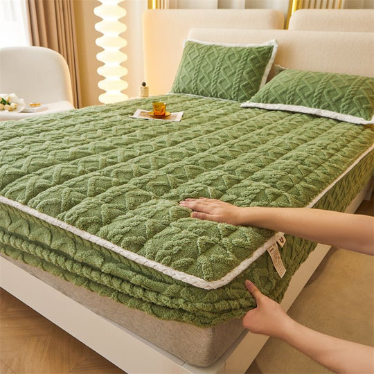 🛏️  WARME PASSGENAUEN BETTWÄSCHE – Gebürstete Flanell-Bettwäsche mit tiefen Taschen und rutschfesten Ecken für ganzjährigen Komfort ❄️🛌
