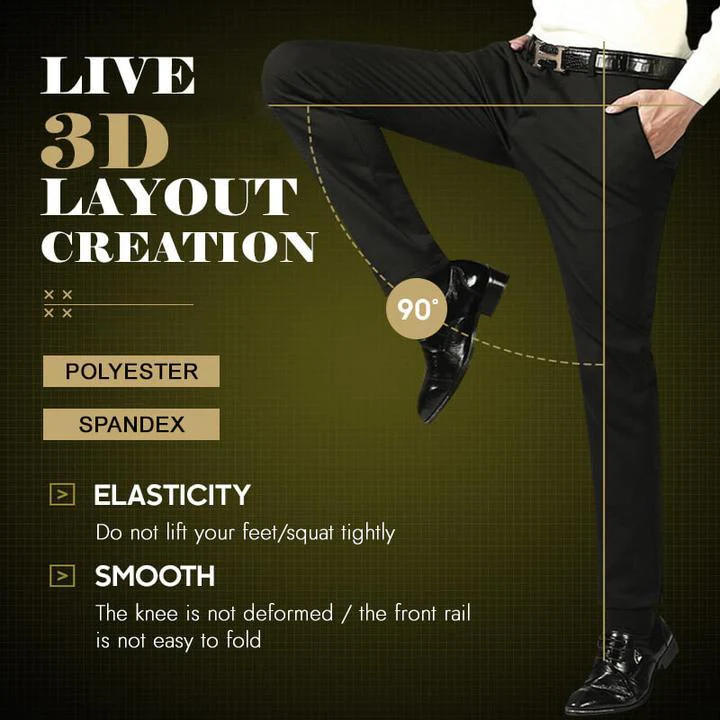 💥Father's Day Special - 50% discount💥Classic men's trousers with high stretch content