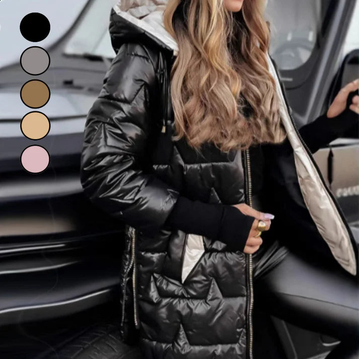 ❄️Adéntrese en la venta de descuentos de invierno❄️Abrigos de invierno cálidos con capucha y longitud media para mujer