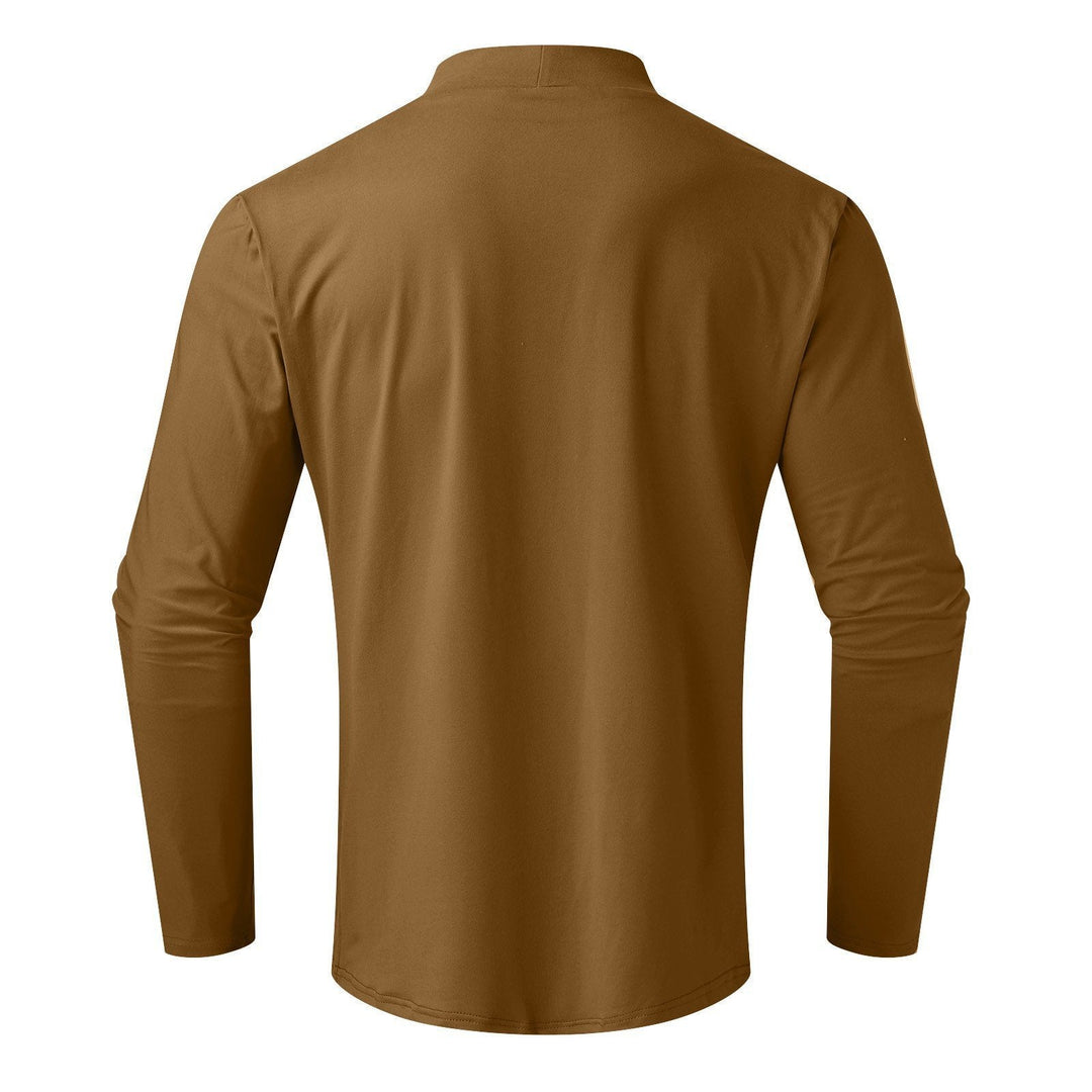 ⏳Begrenzte Zeit 50% Rabatt💥🎁【Geschenk-Empfehlung】Hochgeschlossenes Herren-T-Shirt mit langen Ärmeln und schmaler Passform