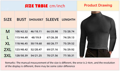⏳Begrenzte Zeit 50% Rabatt💥🎁【Geschenk-Empfehlung】Hochgeschlossenes Herren-T-Shirt mit langen Ärmeln und schmaler Passform