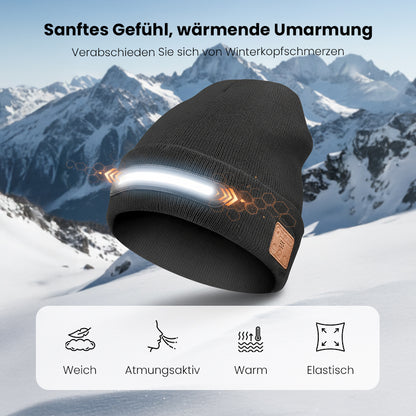 Rechargeable Bluetooth Beanie Hat with Light