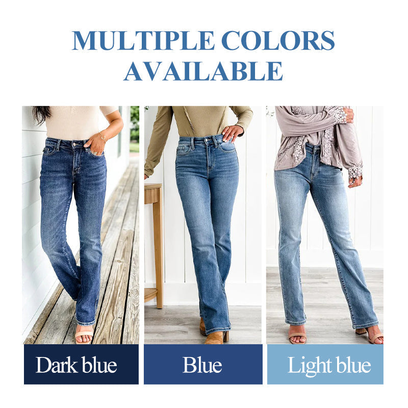 Geeignet für alle Körpertypen👖Hochelastische Jeans zur Bauchkontrolle