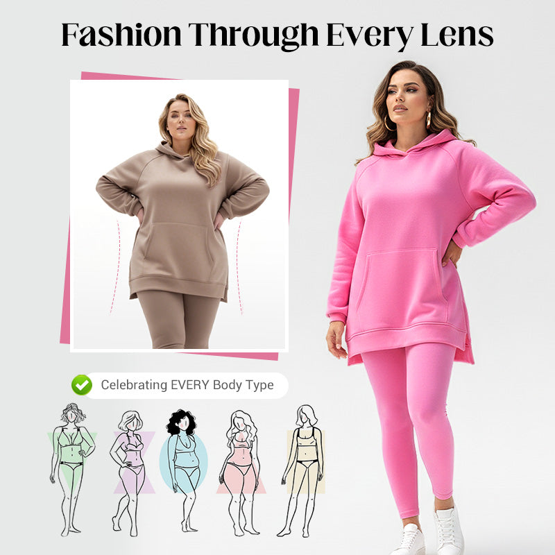 🍂 LETZTER TAG DER AKTION – 50 % RABATT 🍂 Stilvolles Hoodie- und Hosen-Set für Damen