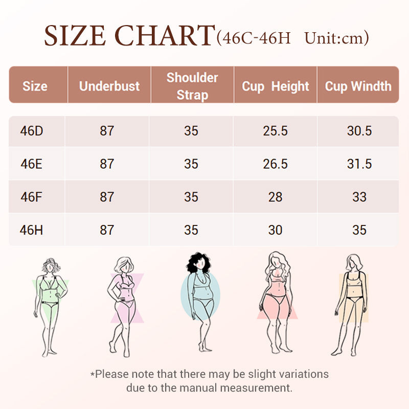 💜Enchante Floral Lace Plus Size Underwire Unlined Unpadded Minimizer Full Coverage Bra Women&