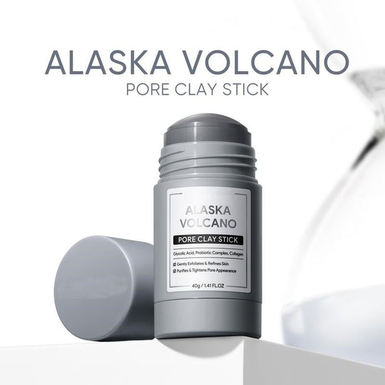 Alaska Vulkan-Ton-Stick – Gesichtsmaske zur Mitesserentfernung, Tiefenreinigung der Poren &amp; sanftes Peeling