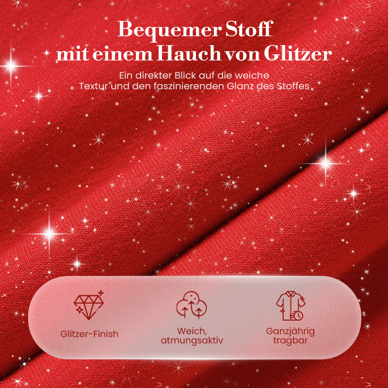 ⌛ Nur noch 3 Tage – 50 % auf alles! ⏰Damen-Glitzer-Zweiteiler: Pullover & Hose