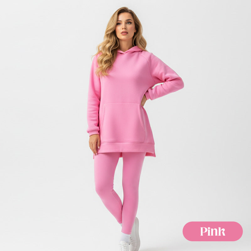 🍂 LETZTER TAG DER AKTION – 50 % RABATT 🍂 Stilvolles Hoodie- und Hosen-Set für Damen