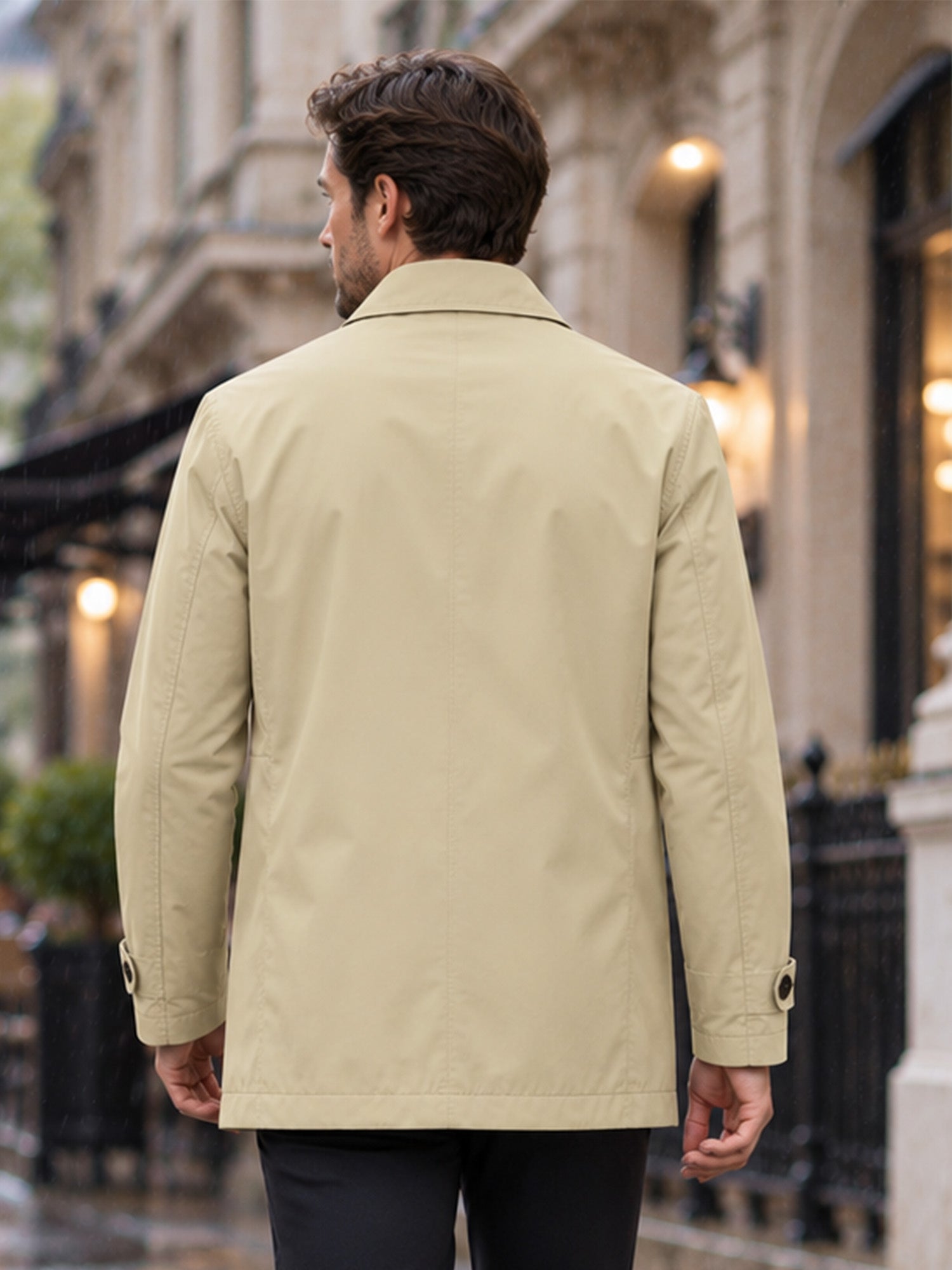 Men's Waterproof Mid-Length Trench Coat