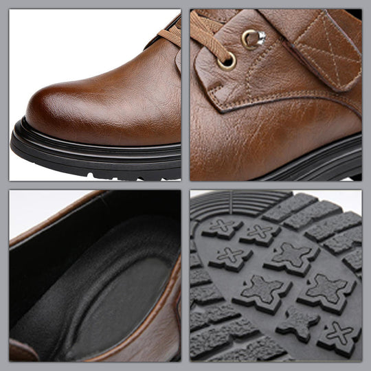 Bríste bog leathair retro PU breathable na bhfear
