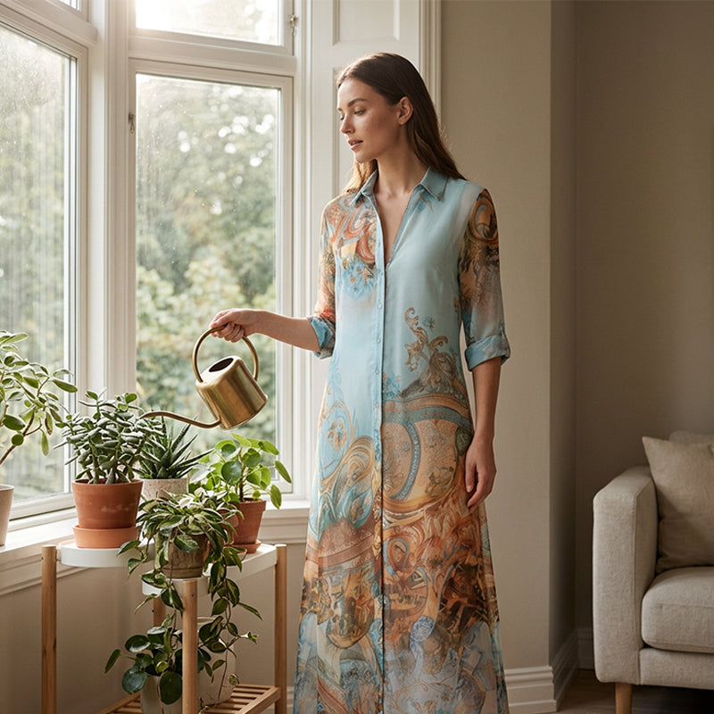 🎁✨ NEW ARRIVAL – 50% OFF TODAY! 💐 Women’s Elegant Retro Print Maxi Dress 🌸 Vintage-Inspired Style, Flattering Fit &amp; Effortless Elegance