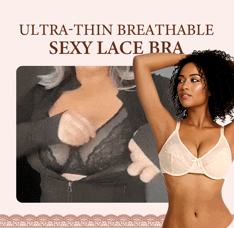 🏆 LIMITED-TIME 50% OFF! 💐Minimal lace bra with full coverage