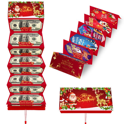 🔥Letzter Tag - Kaufe 2 bekomme 1 gratis🎁🎄Weihnachtsgeldumschlag mit Geldklammer
