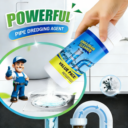 🏖️Summer Cool Deal: 40% OFF!!👍🎉Pipe-Clearing Foaming Powder – Fast-Acting Drain Unclogger &amp; Deodorizer