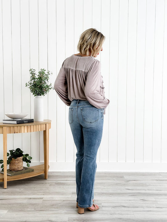 🍂Holy Grail Bootcut-jeans👖💥Tidsbegränsat erbjudande: 50 % rabatt på beställningar