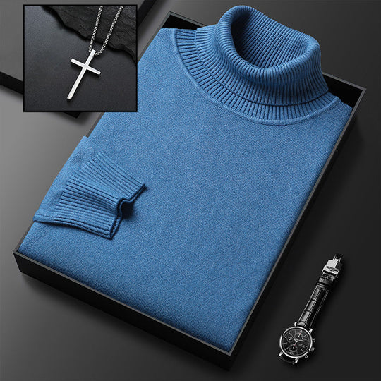 🧶 50 % RABATT PÅ VARMT SALG! ✨ Premium kasjmirgenser herre ensfarget - Mykt, behagelig garn med moderne passform for jobb &amp; Fritid 👔🎯