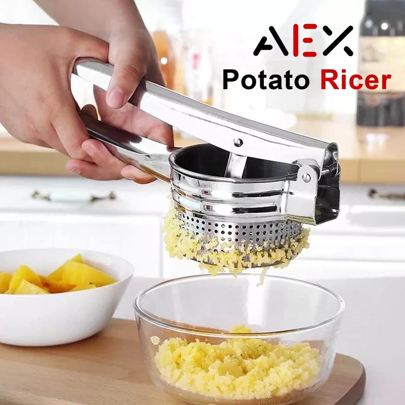🔥 LSAT-TAG-ANGEBOT 50% RABATT!! 🔥 AEX Multifunktionale Edelstahl Kartoffel, Saft & Lebensmittelpresse