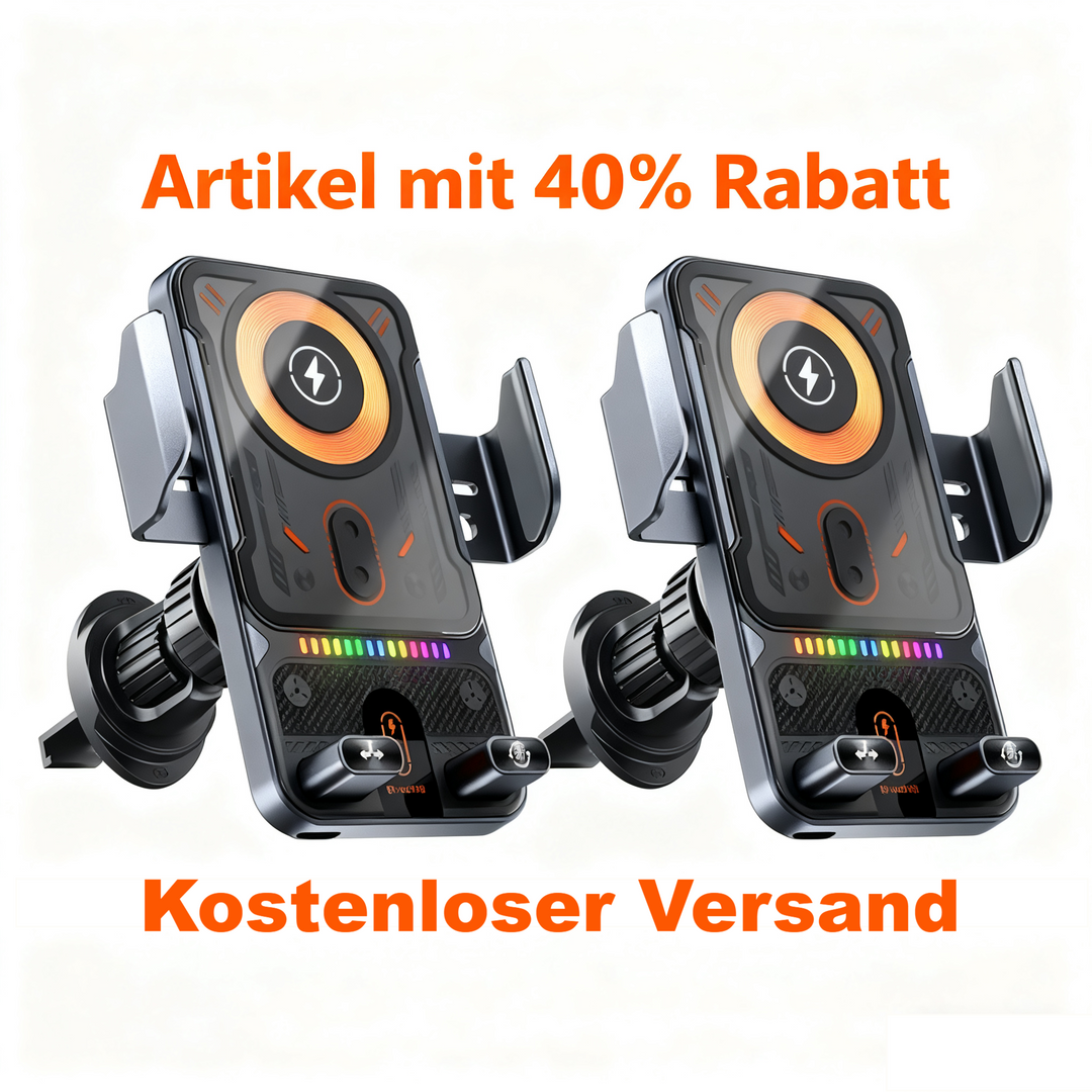 🔥HEISSER VERKAUF 50 % RABATT🎁⚡Über 50.000 verkauft! 📱Intelligente 2-in-1 Auto-Drehbare Handyhalterung &amp; Kabelloses Ladegerät⚡