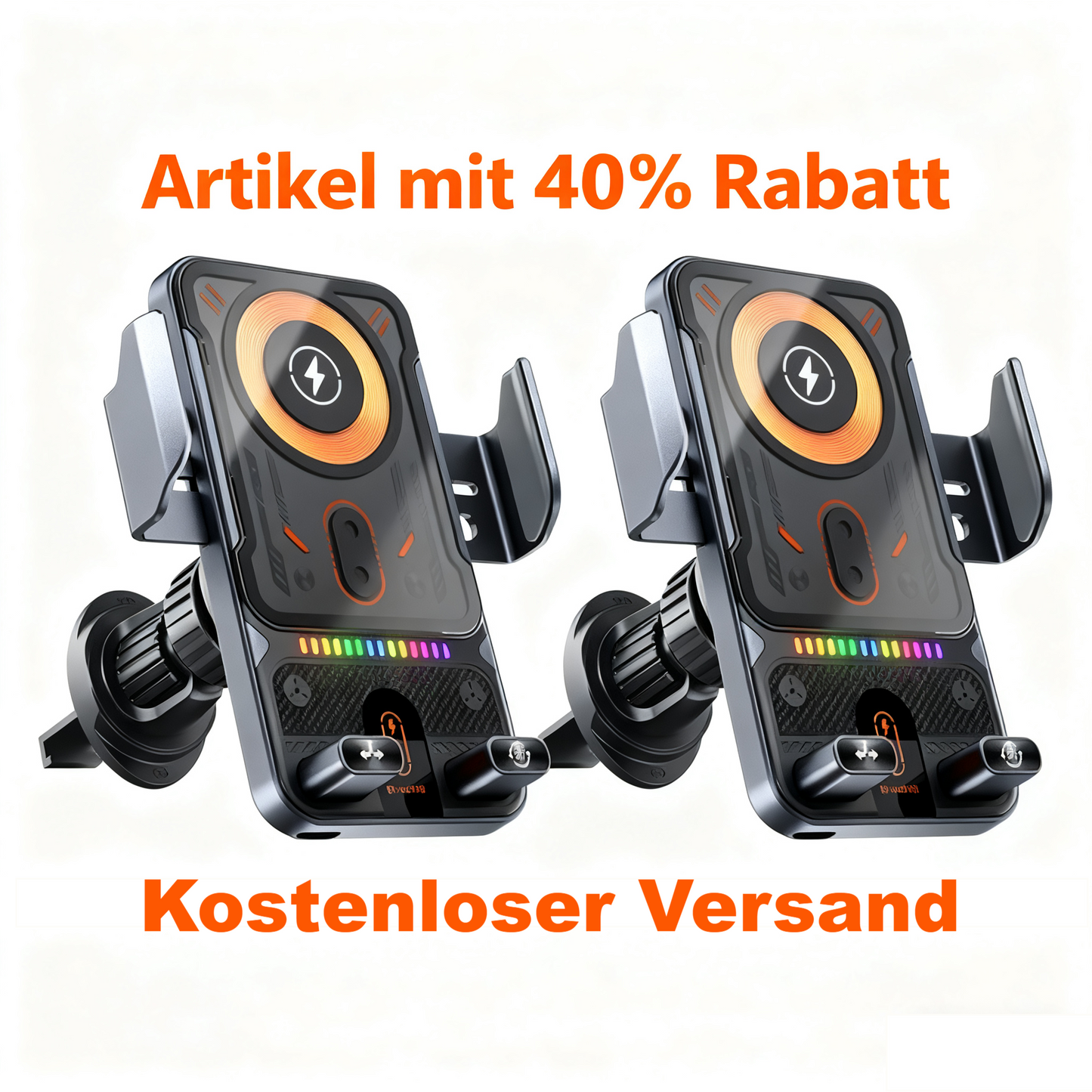 🔥HEISSER VERKAUF 50 % RABATT🎁⚡Über 50.000 verkauft! 📱Intelligente 2-in-1 Auto-Drehbare Handyhalterung & Kabelloses Ladegerät⚡