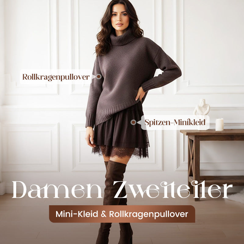 🔥Solange der Vorrat reicht 50 % Rabatt!🎉Damen-Rollkragenpullover-Minik ...