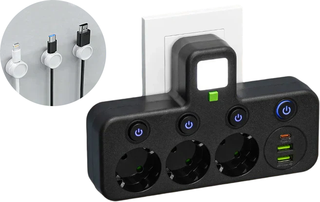 🔌💡Smarte Steckdosenleiste mit USB – Energie sparen, Komfort maximieren! ⚡✨ Praktisch, langlebig &amp; nachhaltig für Ihr intelligentes Zuhause.