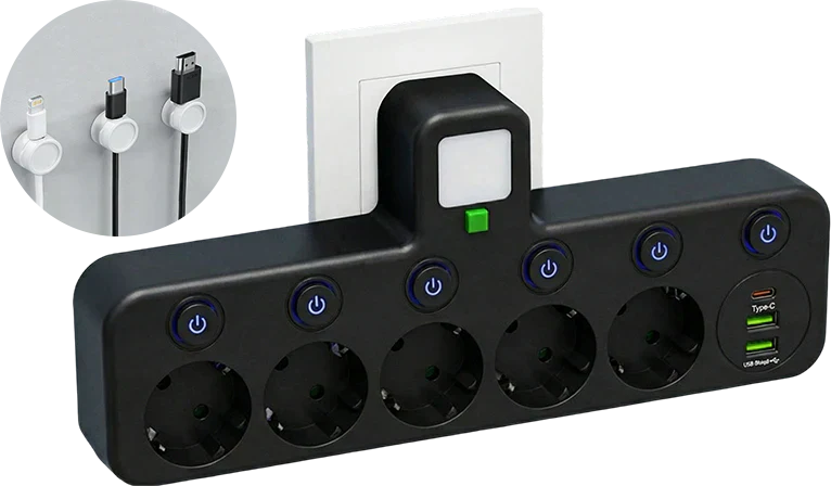 🔌💡Smarte Steckdosenleiste mit USB – Energie sparen, Komfort maximieren! ⚡✨ Praktisch, langlebig &amp; nachhaltig für Ihr intelligentes Zuhause.