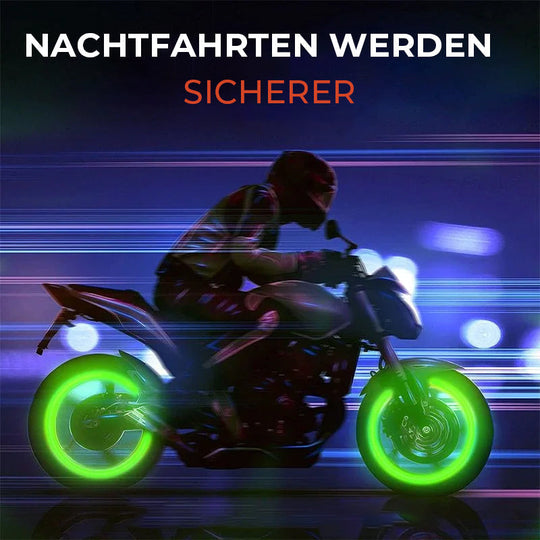 🔥 FÜR KURZE ZEIT 50% RABATT! 🚗 Reifenventilkappen (4er Pack) – Universell, Fluoreszierend &amp; Diebstahlgeschützt 🔒