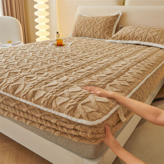🛏️  WARME PASSGENAUEN BETTWÄSCHE – Gebürstete Flanell-Bettwäsche mit tiefen Taschen und rutschfesten Ecken für ganzjährigen Komfort ❄️🛌