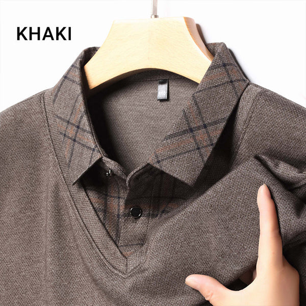 Long-sleeved layered top for men
