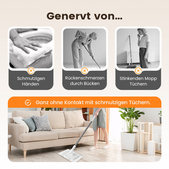 🎁50% Rabatt🧹✨ Einweg-Staubmopp mit 4 wiederverwendbaren Bezügen – Praktisch und effektiv 💥🌟