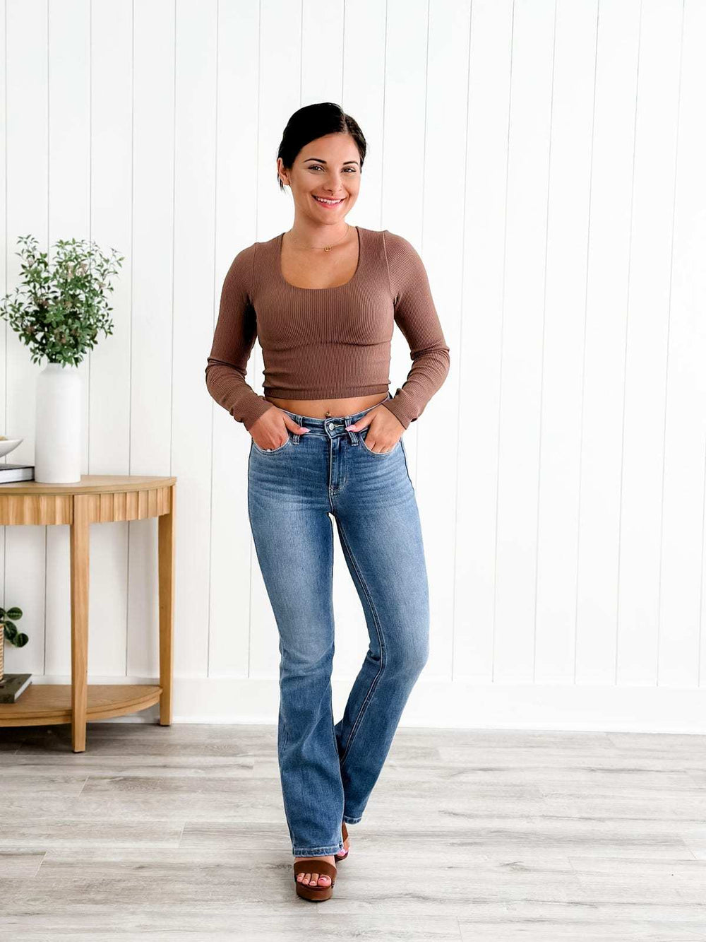 🍂Holy Grail Bootcut-jeans👖💥Tidsbegränsat erbjudande: 50 % rabatt på beställningar