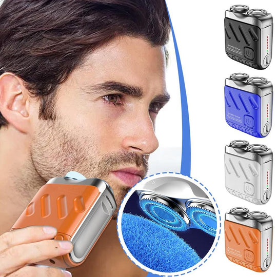 🎉50% RABATT🎁tragbarer rotierender Elektrorasierer mit zwei Ringen