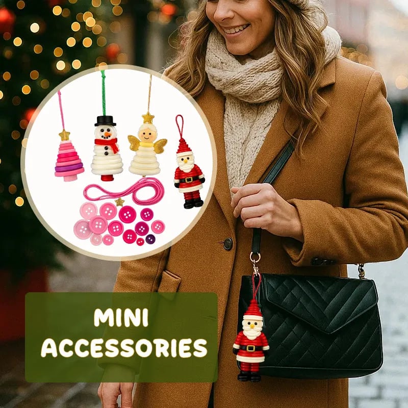 🔥Último día de la promoción -56% 🔗  ☃️ Kit de decoración navideña DIY con botones – Muñeco de nieve