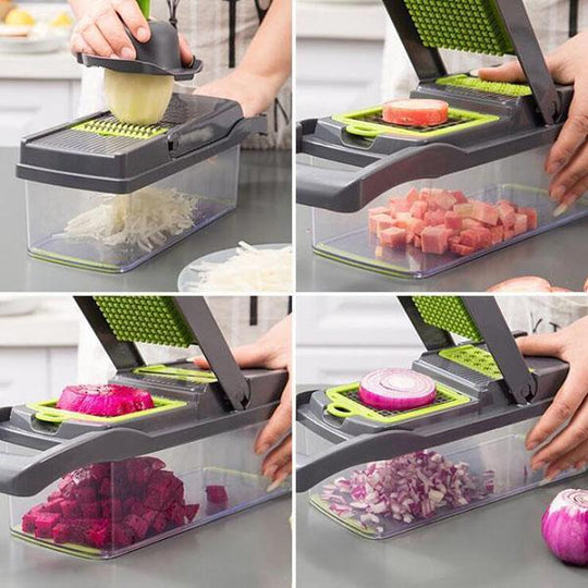✨Mehrzweck-Lebensmittelschneider – Edelstahlklingen, leicht zu reinigen, vielseitige Zubereitungsmöglichkeiten 🥗