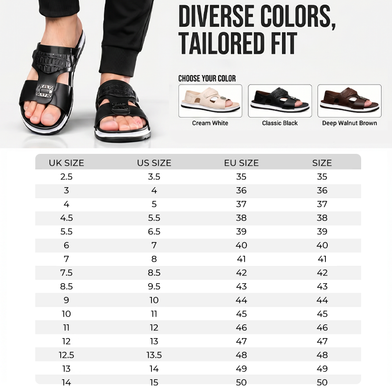📢📢50% OFF !! ⏰Men's Faux Leather Slip-On Sandals