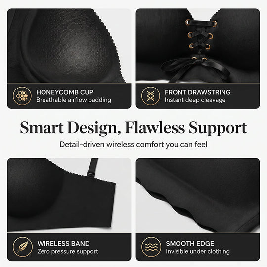 Women’s Seamless Breathable Push-Up Support Bra