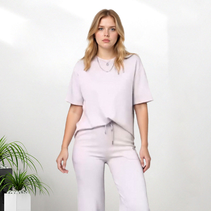 Schickes 2-teiliges Damen-Outfit: Bequemes Top &amp; passende Hose