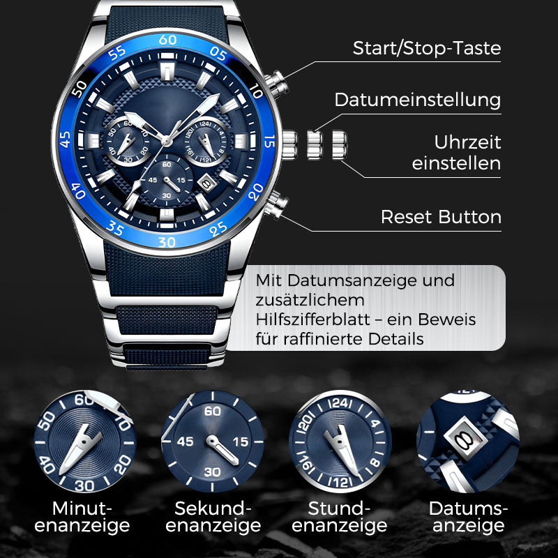 🔥Waterproof multifunctional quartz watch for men✈️Free Shipping