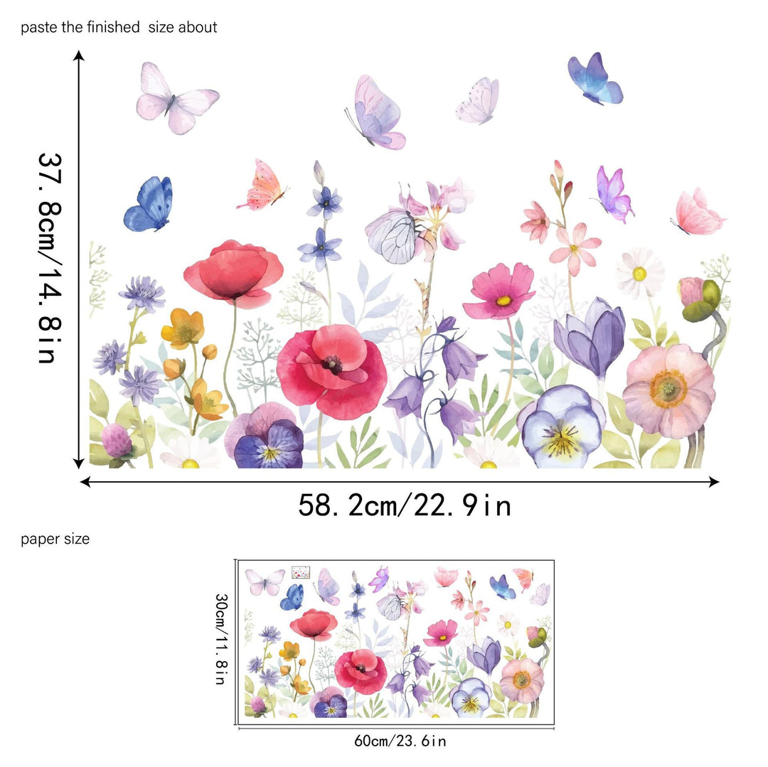 ✨LETZTER TAG VERKAUF 50 % RABATT!💐Bunter Blumenstrauß-Fensteraufkleber🖼️