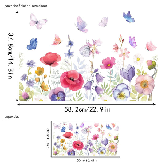✨LETZTER TAG VERKAUF 50 % RABATT!💐Bunter Blumenstrauß-Fensteraufkleber🖼️
