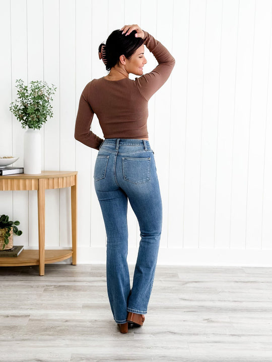 🍂Holy Grail Bootcut-jeans👖💥Tidsbegränsat erbjudande: 50 % rabatt på beställningar