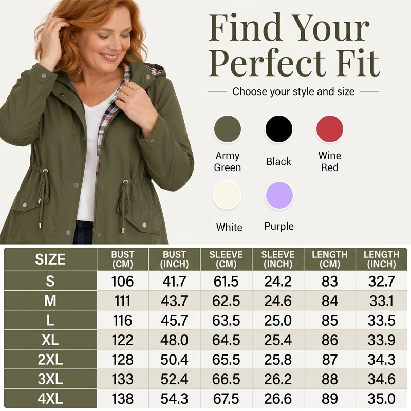 ⏳LAST DAY SALE 60% OFF !!📢🌧️💧Ultimate Plaid Waterproof Jacket for Women🍃Unleash Style and Durability in Any Storm!