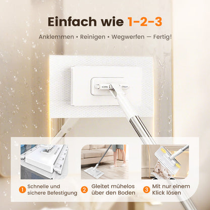 🎁50% Rabatt🧹✨ Einweg-Staubmopp mit 4 wiederverwendbaren Bezügen – Praktisch und effektiv 💥🌟