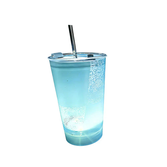 🥤Wasseraktivierter LED-Leuchtbecher mit Strohhalm – Für Partys, Bars &amp; Veranstaltungen✨