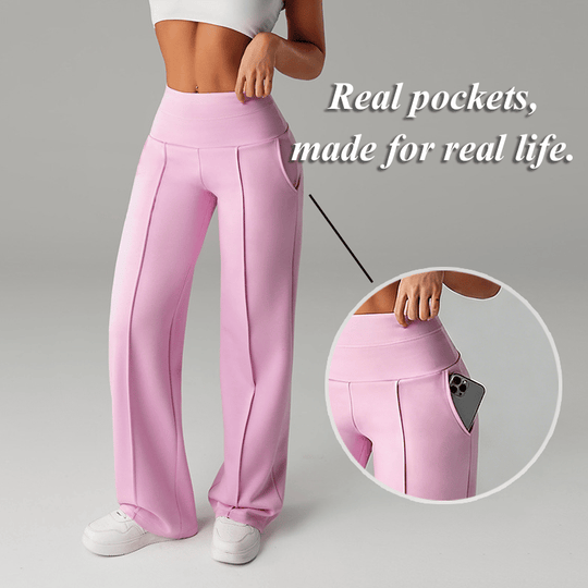⌛ Nur noch 3 Tage – 50 % auf alles! ⏰ 50.000+ VERKAUFT!💕 Damen-Unifarbene Weite Straight-Leg-Hose