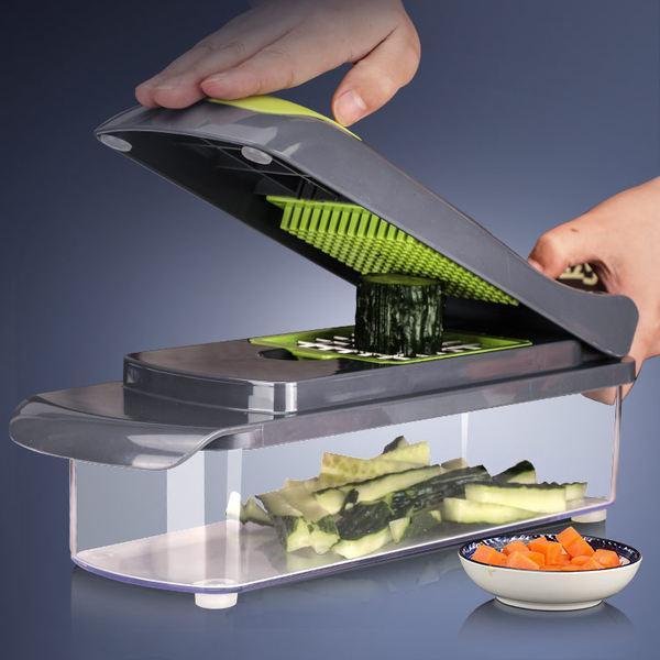 ✨Mehrzweck-Lebensmittelschneider – Edelstahlklingen, leicht zu reinigen, vielseitige Zubereitungsmöglichkeiten 🥗