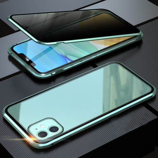 ✨ LETZTER TAG VERKAUF 50% RABATT ✨Magnetische iPhone-Hülle mit Sichtschutzglas und Metallrahmen
